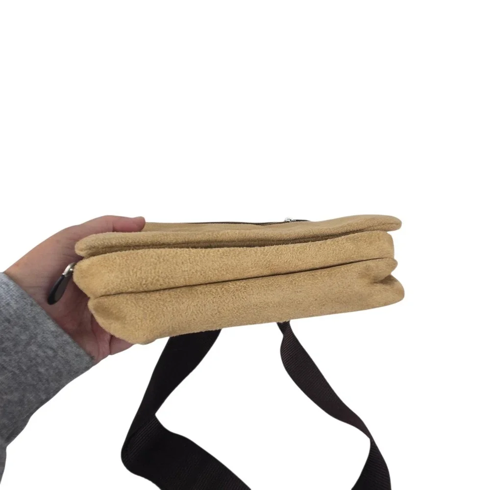 Travelon Micro Suede Organizer Sling Crossbody Bag  w Matching‎ Passport Wallet